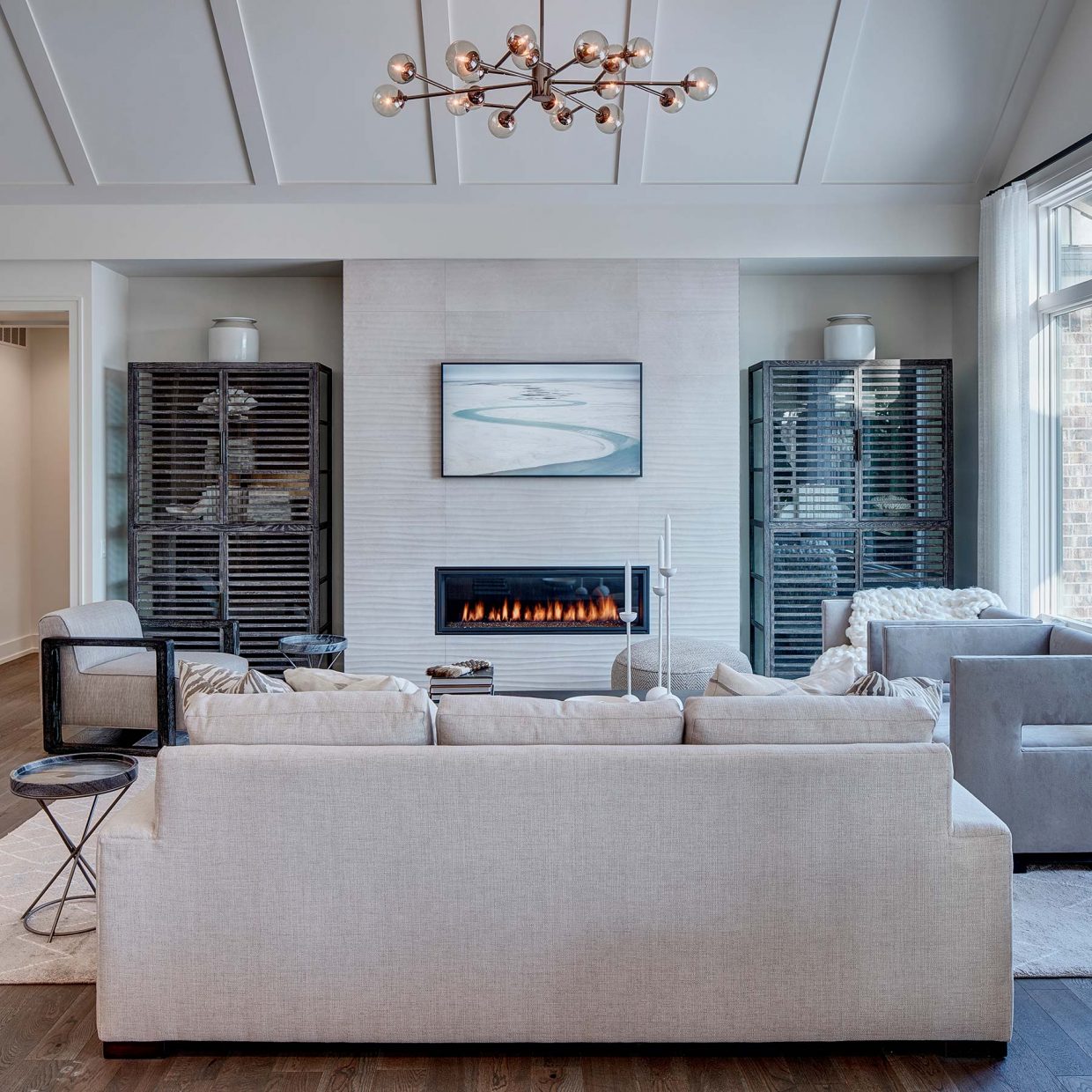 Hm Homes Birmingham Michigan Custom Interior Fireplace Square